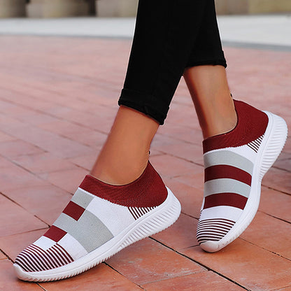 Soft Womens Sneakers, Slip On Sock Shoes for Walking, Fashion Comfort Sneakers, Plus Size Women's Footwear