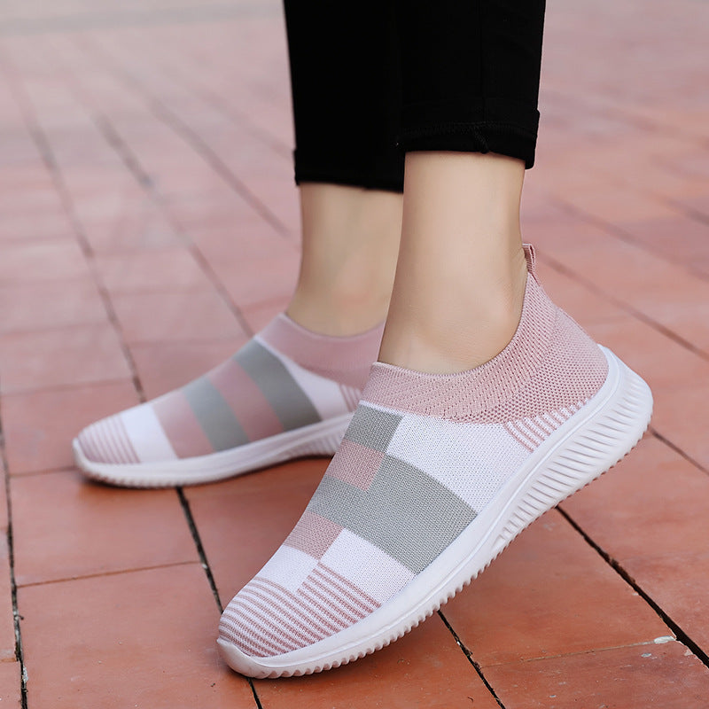 Soft Womens Sneakers, Slip On Sock Shoes for Walking, Fashion Comfort Sneakers, Plus Size Women's Footwear