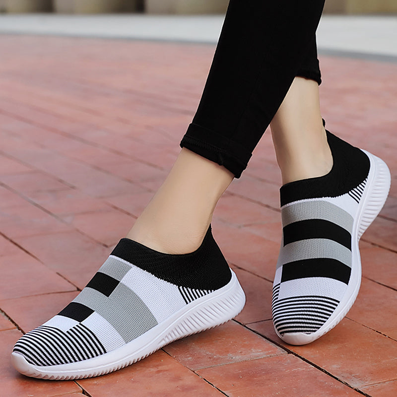 Soft Womens Sneakers, Slip On Sock Shoes for Walking, Fashion Comfort Sneakers, Plus Size Women's Footwear