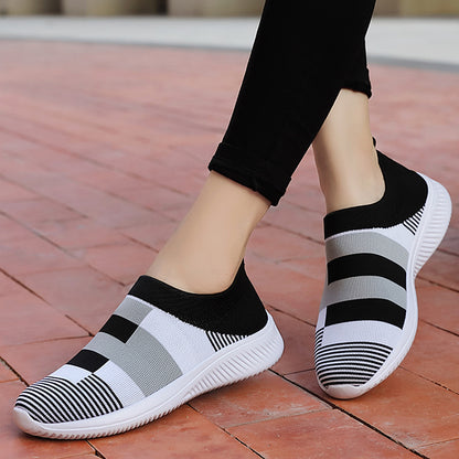 Soft Womens Sneakers, Slip On Sock Shoes for Walking, Fashion Comfort Sneakers, Plus Size Women's Footwear