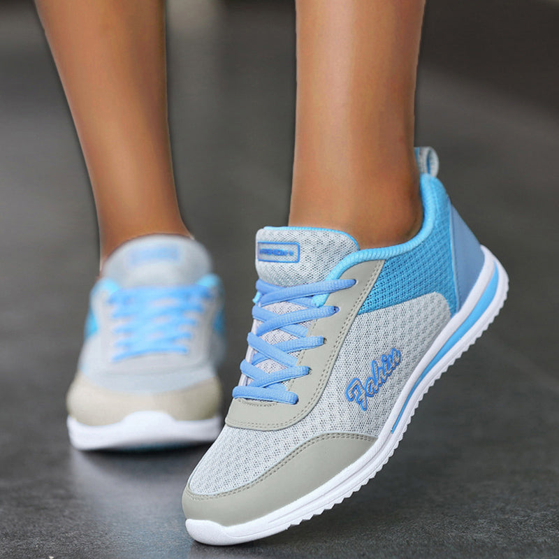 Fashion Womens Sneakers, Lightweight Mesh Shoes, Comfortable Lace Up Tenis, Stylish Summer Designer Sneakers
