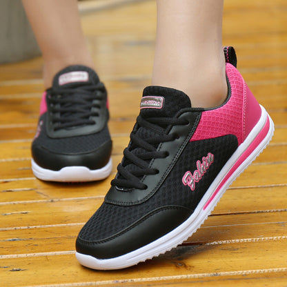 Fashion Womens Sneakers, Lightweight Mesh Shoes, Comfortable Lace Up Tenis, Stylish Summer Designer Sneakers