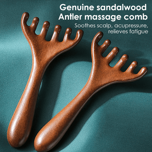 NaturalWood Meridian Massage Comb and Head Massager for Relaxation and Circulation