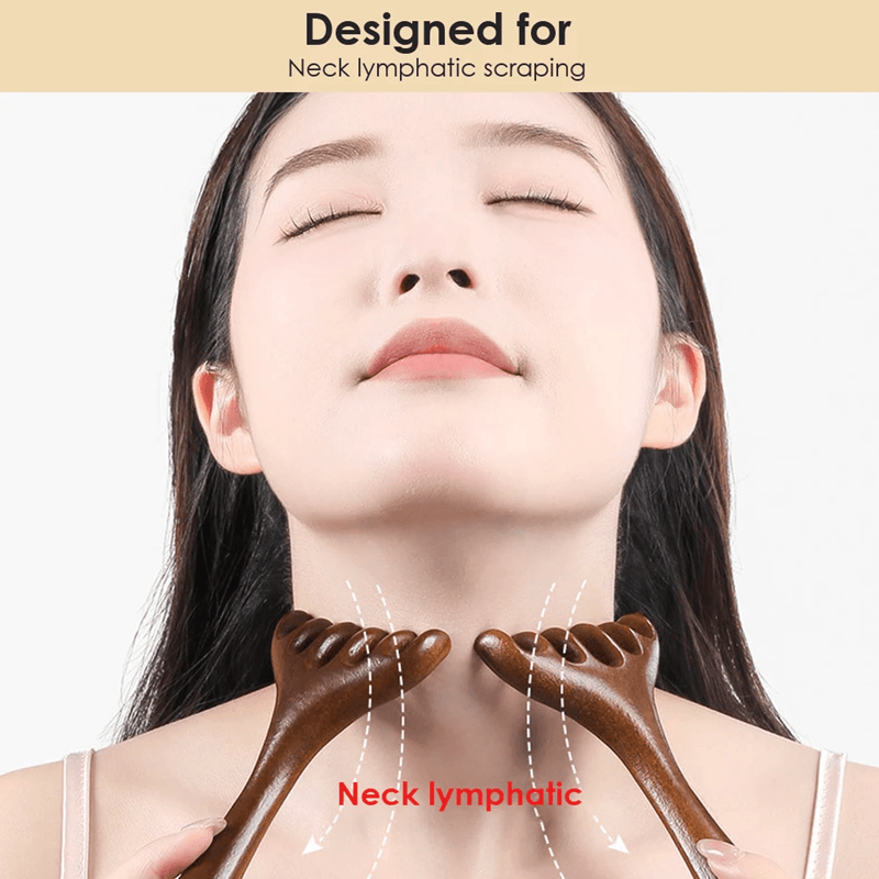 NaturalWood Meridian Massage Comb and Head Massager for Relaxation and Circulation