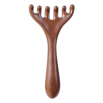 NaturalWood Meridian Massage Comb and Head Massager for Relaxation and Circulation