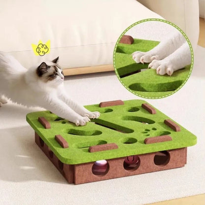 Sisal Cat Scratching Post For Indoor Cats With Interactive Toy