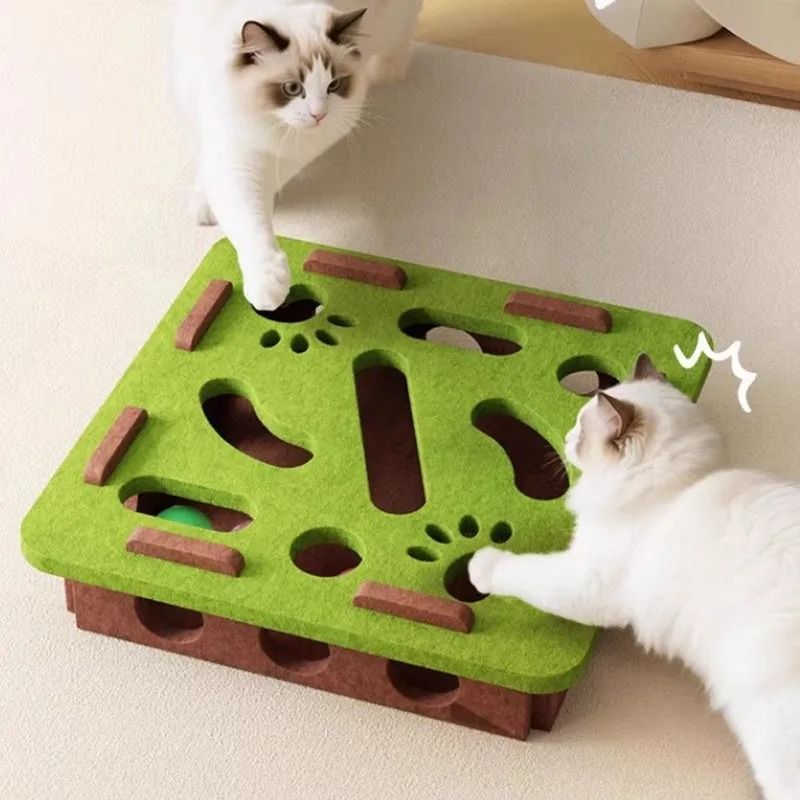 Sisal Cat Scratching Post For Indoor Cats With Interactive Toy