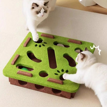 Sisal Cat Scratching Post For Indoor Cats With Interactive Toy
