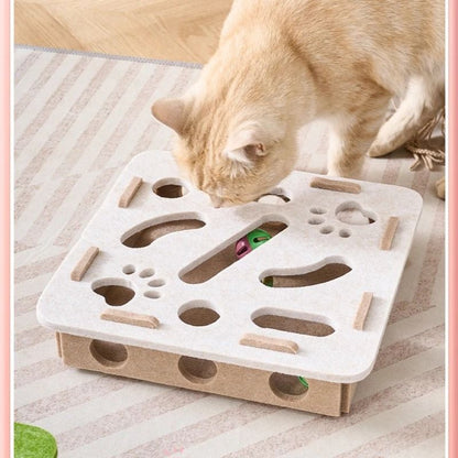 Sisal Cat Scratching Post For Indoor Cats With Interactive Toy