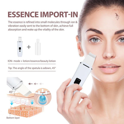 Ultrasonic Skin Scrubber Blackhead Remover And Deep Face Cleaning Tool