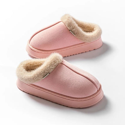 Women Fluffy Winter Slippers Indoor Warm EVA Sole Non Slip Home Slippers