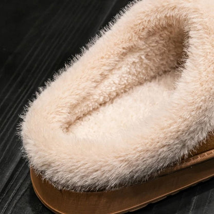 Women Fluffy Winter Slippers Indoor Warm EVA Sole Non Slip Home Slippers