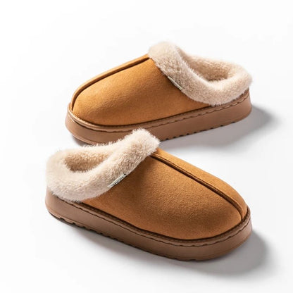 Women Fluffy Winter Slippers Indoor Warm EVA Sole Non Slip Home Slippers