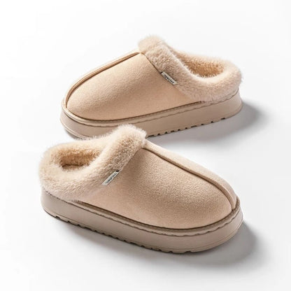Women Fluffy Winter Slippers Indoor Warm EVA Sole Non Slip Home Slippers