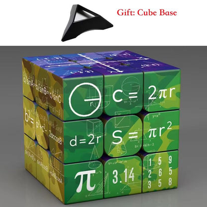 3x3x3 Educational Magic Puzzle Cube – STEM Math & Chemistry Learning Toy for Kids with Display Base