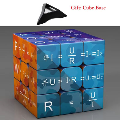 3x3x3 Educational Magic Puzzle Cube – STEM Math & Chemistry Learning Toy for Kids with Display Base