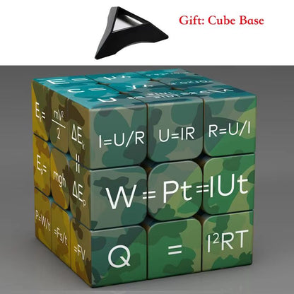 3x3x3 Educational Magic Puzzle Cube – STEM Math & Chemistry Learning Toy for Kids with Display Base