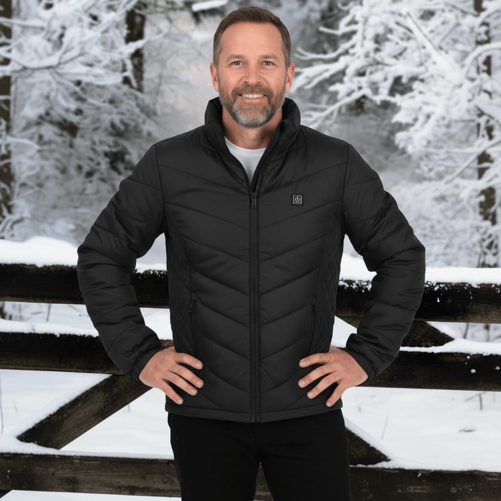 Unisex Heated Jacket, Smart Warm Winter Jacket, USB Electric Heating Jacket, Winter Gift for Men and Women