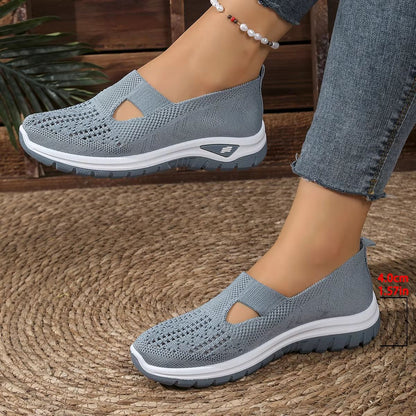 Women's Breathable Fly-Weave Summer Sneakers – Lightweight, Non-Slip Comfort Shoes for Everyday Wear