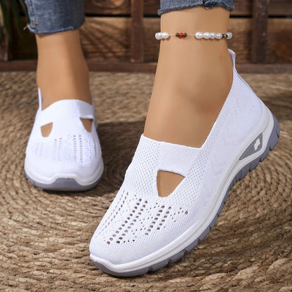 Women's Breathable Fly-Weave Summer Sneakers – Lightweight, Non-Slip Comfort Shoes for Everyday Wear