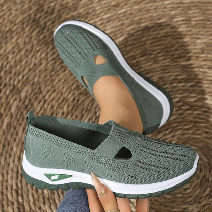 Women's Breathable Fly-Weave Summer Sneakers – Lightweight, Non-Slip Comfort Shoes for Everyday Wear