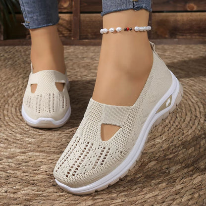 Women's Breathable Fly-Weave Summer Sneakers – Lightweight, Non-Slip Comfort Shoes for Everyday Wear