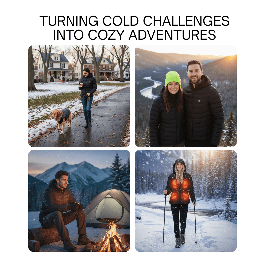 Unisex Heated Jacket, Smart Warm Winter Jacket, USB Electric Heating Jacket, Winter Gift for Men and Women