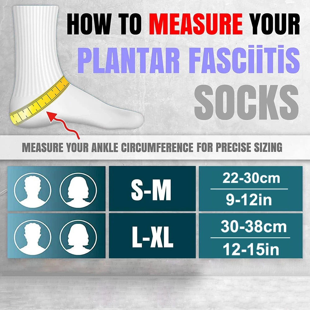 Plantar Fasciitis Socks Sleeves, Sports Ankle Brace Compression, Foot Arch Support, Achilles Tendonitis Relief