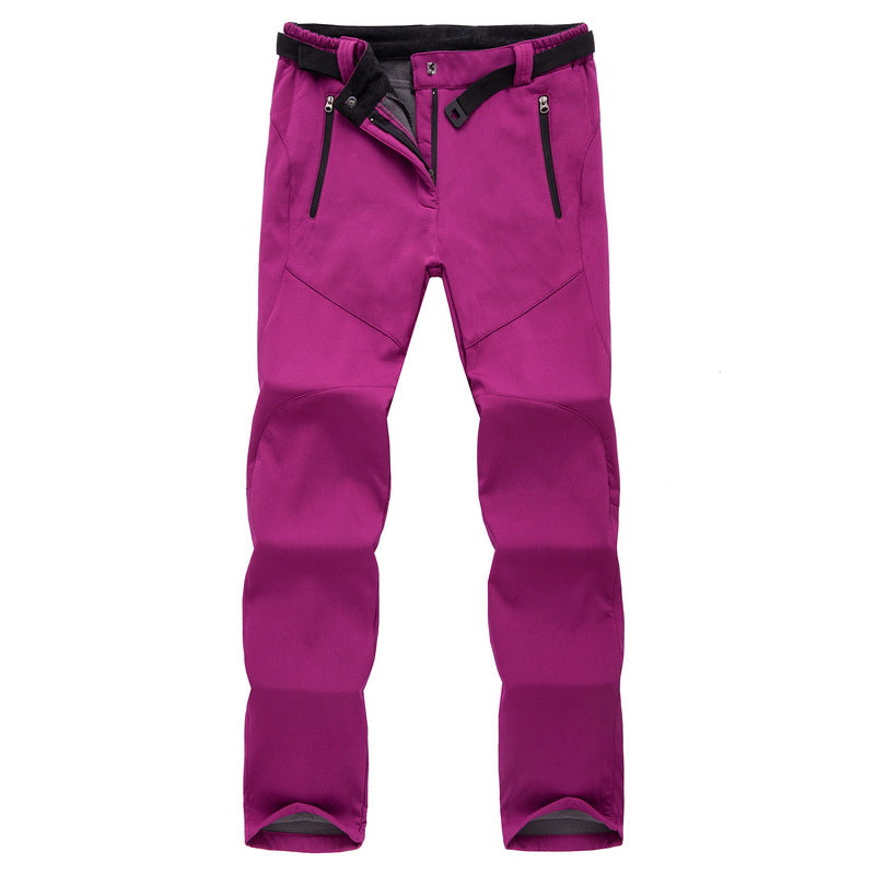 Women's Thermal Softshell Pants, Waterproof Fleece Lined for Hiking, Skiing, Snowboard, and Outdoor Trekking