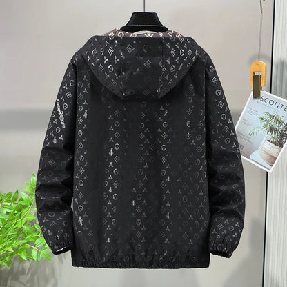 Men's Thin Hooded Jacket, Stylish Sun Protection Outerwear, Comfortable Youthful Casual Wear