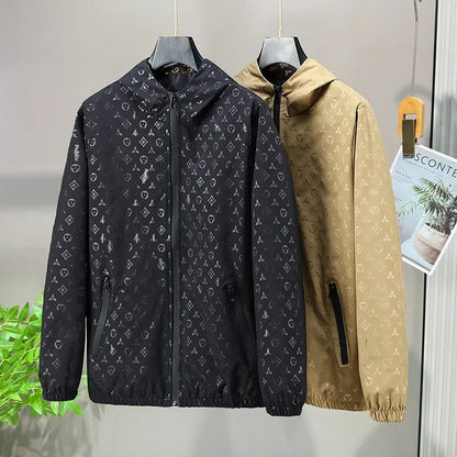 Men's Thin Hooded Jacket, Stylish Sun Protection Outerwear, Comfortable Youthful Casual Wear