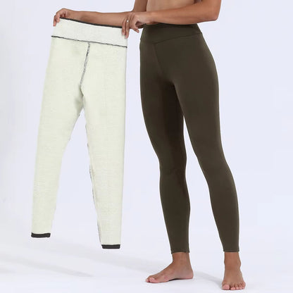 Women's Ultra-Soft Thermal Velvet Leggings – High Waist Slim Fit Winter Pants