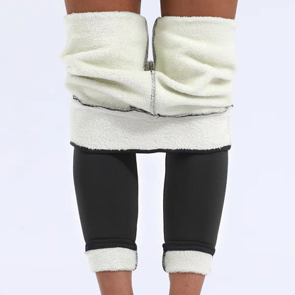 Women's Ultra-Soft Thermal Velvet Leggings – High Waist Slim Fit Winter Pants