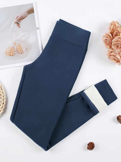 Women's Ultra-Soft Thermal Velvet Leggings – High Waist Slim Fit Winter Pants