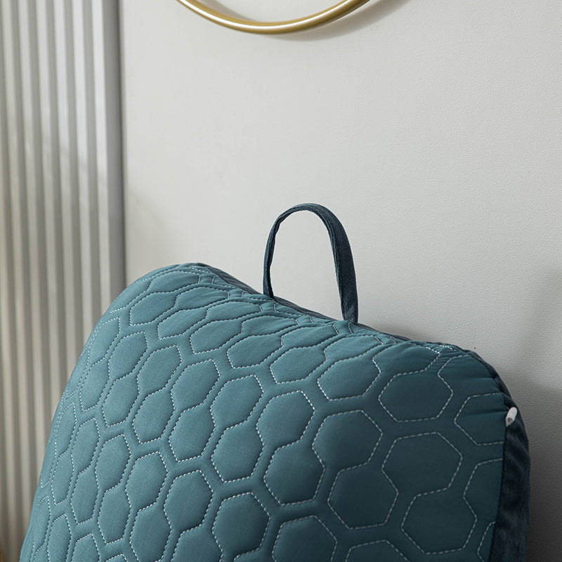 Back Cushion for Sitting Up in Bed, Reading Pillow Standard Bed Pillow, Chair Arm Pillow with Pockets, Washable Cover