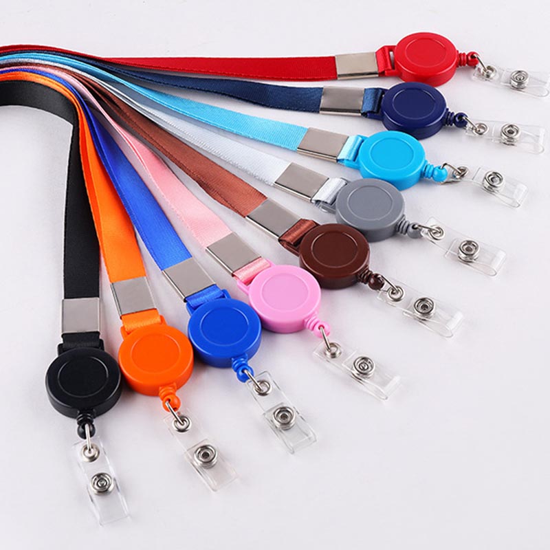 Retractable Badge Reel, Professional Neck Lanyard with ID Card Holder