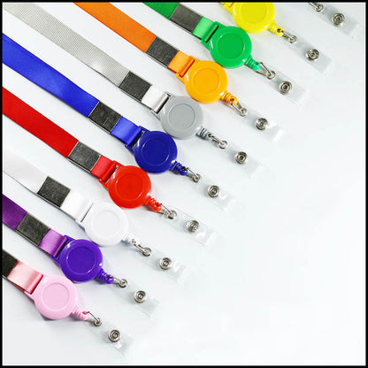 Retractable Badge Reel, Professional Neck Lanyard with ID Card Holder