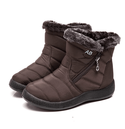 CozyStep Womens Waterproof Winter Ankle Boots with Fur Lining and Low Heels