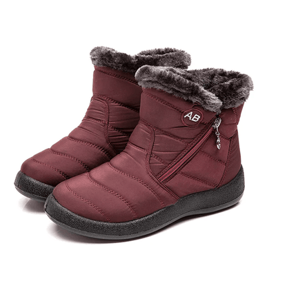 CozyStep Womens Waterproof Winter Ankle Boots with Fur Lining and Low Heels