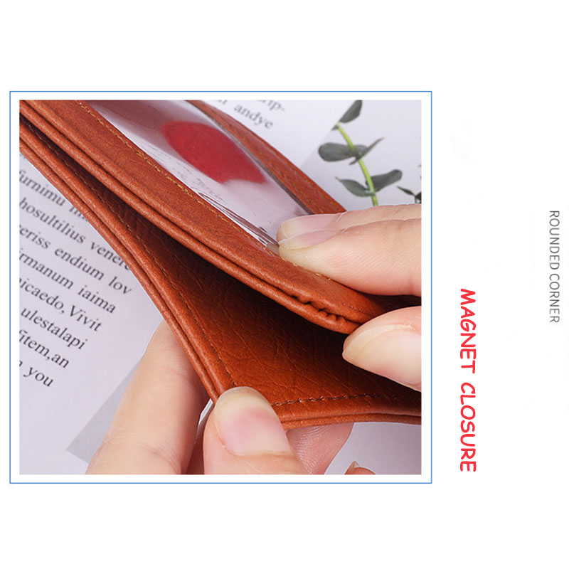 Luxury Leather Card Holder, Multi Card Case for Men, Business Credit ID Card Holder with Neck Lanyard, Office Essentials