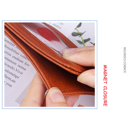 Luxury Leather Card Holder, Multi Card Case for Men, Business Credit ID Card Holder with Neck Lanyard, Office Essentials