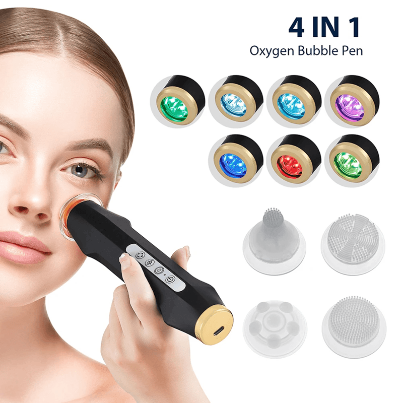 OxyGlow 7 Color CO2 Oxygen Bubble Facial Machine for Deep Skin Rejuvenation and Spa Care