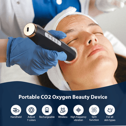OxyGlow 7 Color CO2 Oxygen Bubble Facial Machine for Deep Skin Rejuvenation and Spa Care