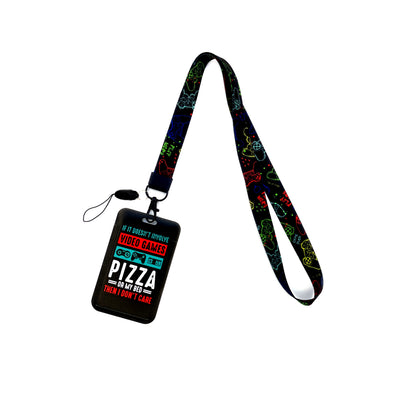 Gamer Lanyard, Card Holder Neck Strap, ID Badge Holder, Retractable Keychain, Phone Straps, Cool Accessories and Gifts