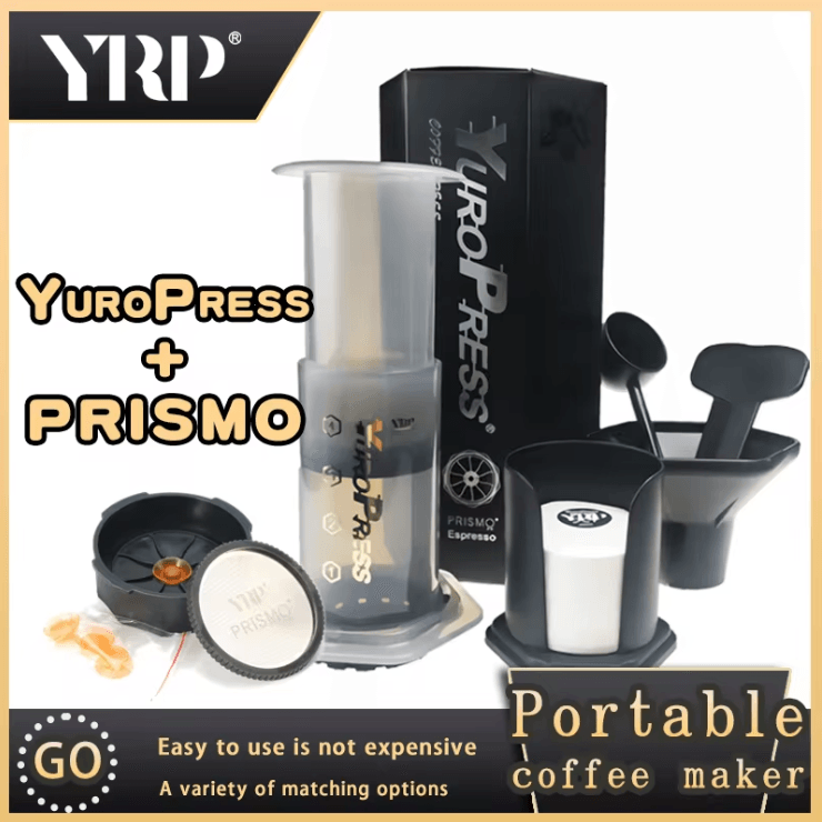 AeroPress Style Portable Espresso Coffee Maker and French Press for Barista Quality Brews Anywhere