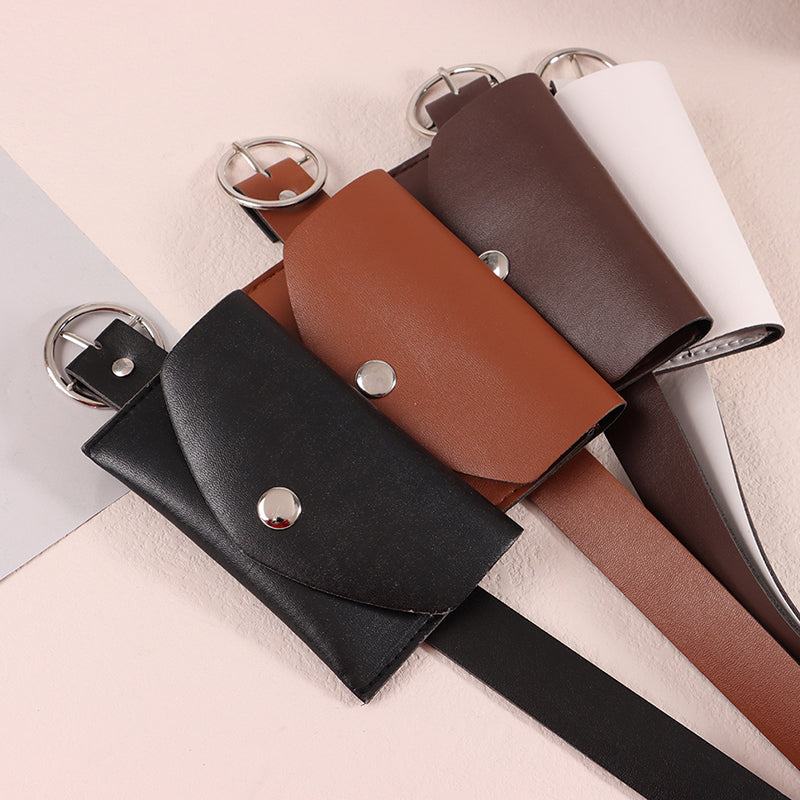 Ladies Decorative Belt, Waist Pack Adjustable, Metal Buckle Wallet Pouch, Stylish Waist Belt for Salesperson,Daily Use