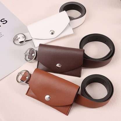 Ladies Decorative Belt, Waist Pack Adjustable, Metal Buckle Wallet Pouch, Stylish Waist Belt for Salesperson,Daily Use