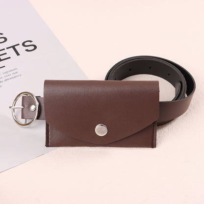 Ladies Decorative Belt, Waist Pack Adjustable, Metal Buckle Wallet Pouch, Stylish Waist Belt for Salesperson,Daily Use