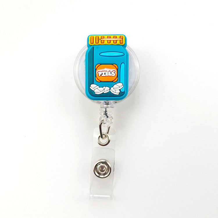 Creative Cartoon Nurse ID Badge Clip, Retractable Reel, Easy Pull Clip Set for Medical Professionals, Student Doctor