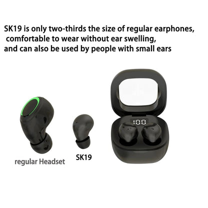 Invisible Wireless Bluetooth Earbuds with Noise Cancelling and Microphone